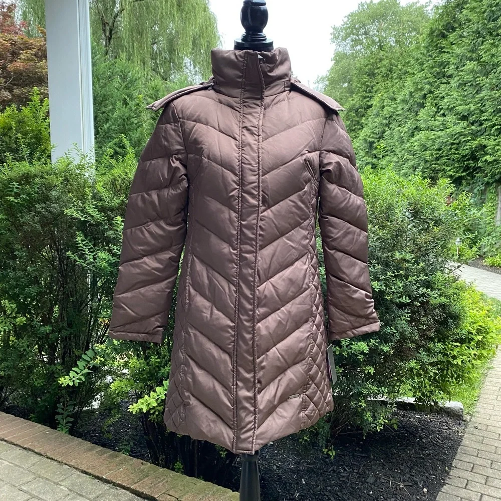 Kenneth Cole NY Faux Fur Trimmed Hood Puffer Coat - Picture 10 of 12